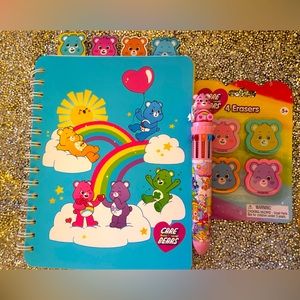 Carebears  Notebook, & Erasers